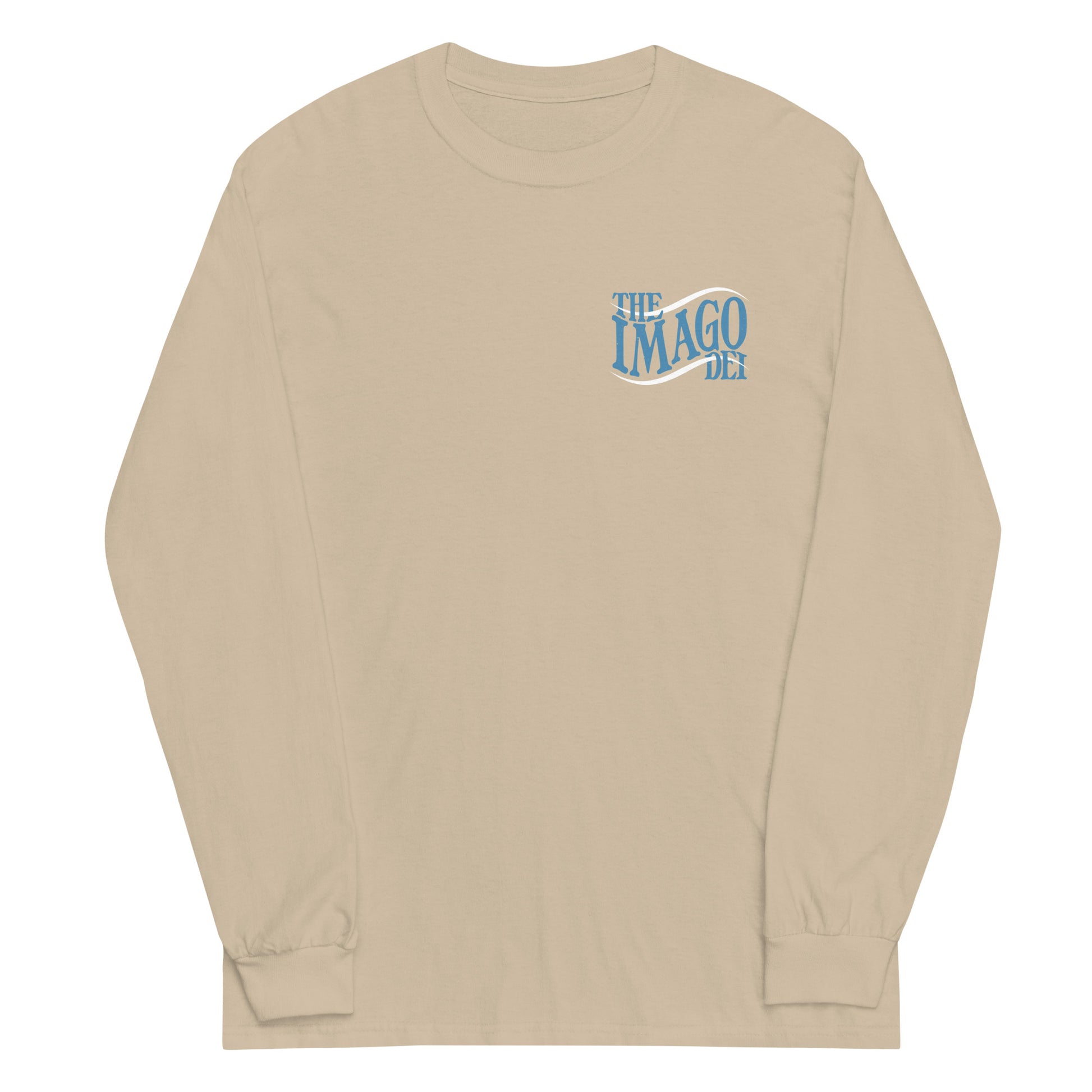 Sand long sleeve The Imago Dei Tee, Front, Christian Apparel