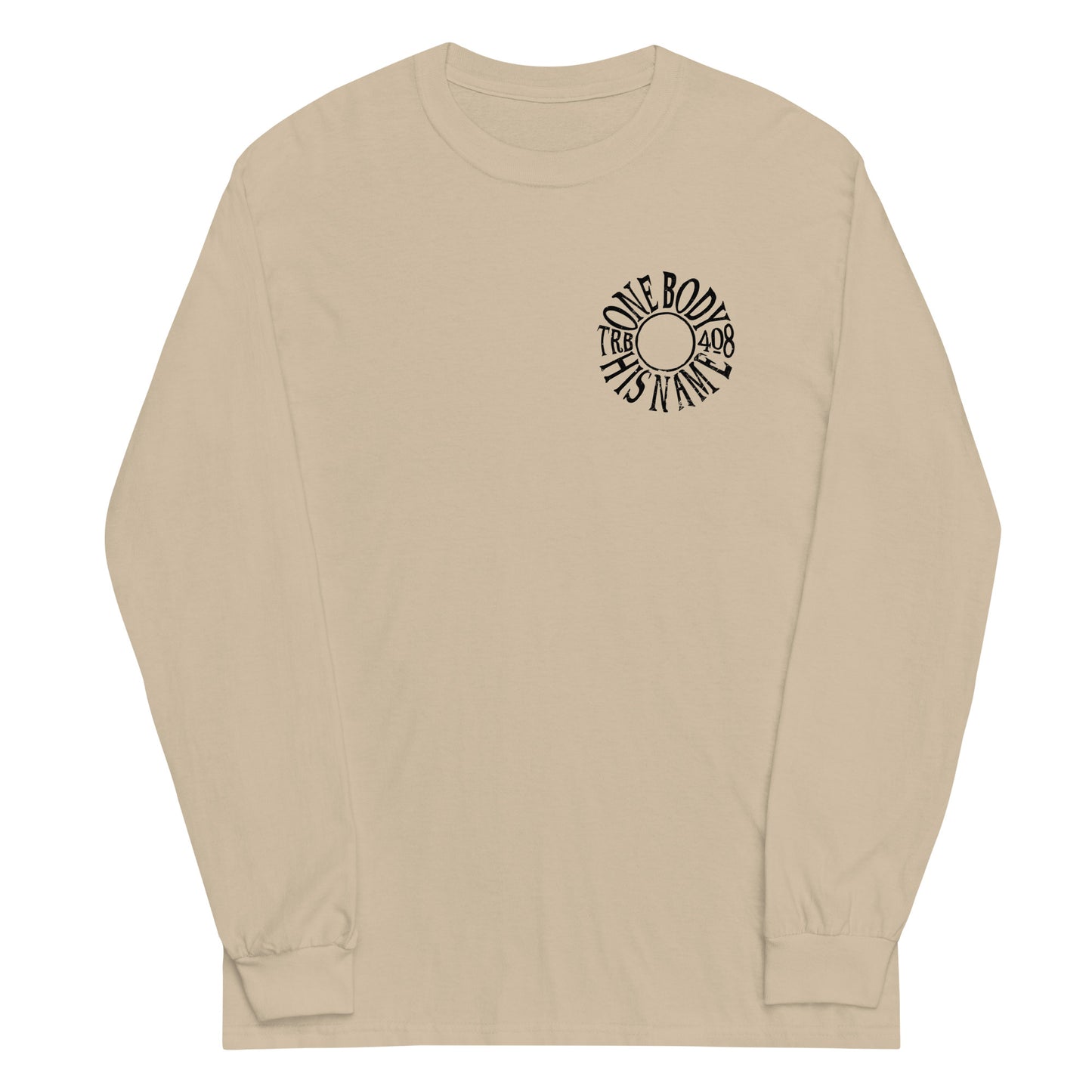 Sand long sleeve The TRIBE Tee, Front, Christian Apparel