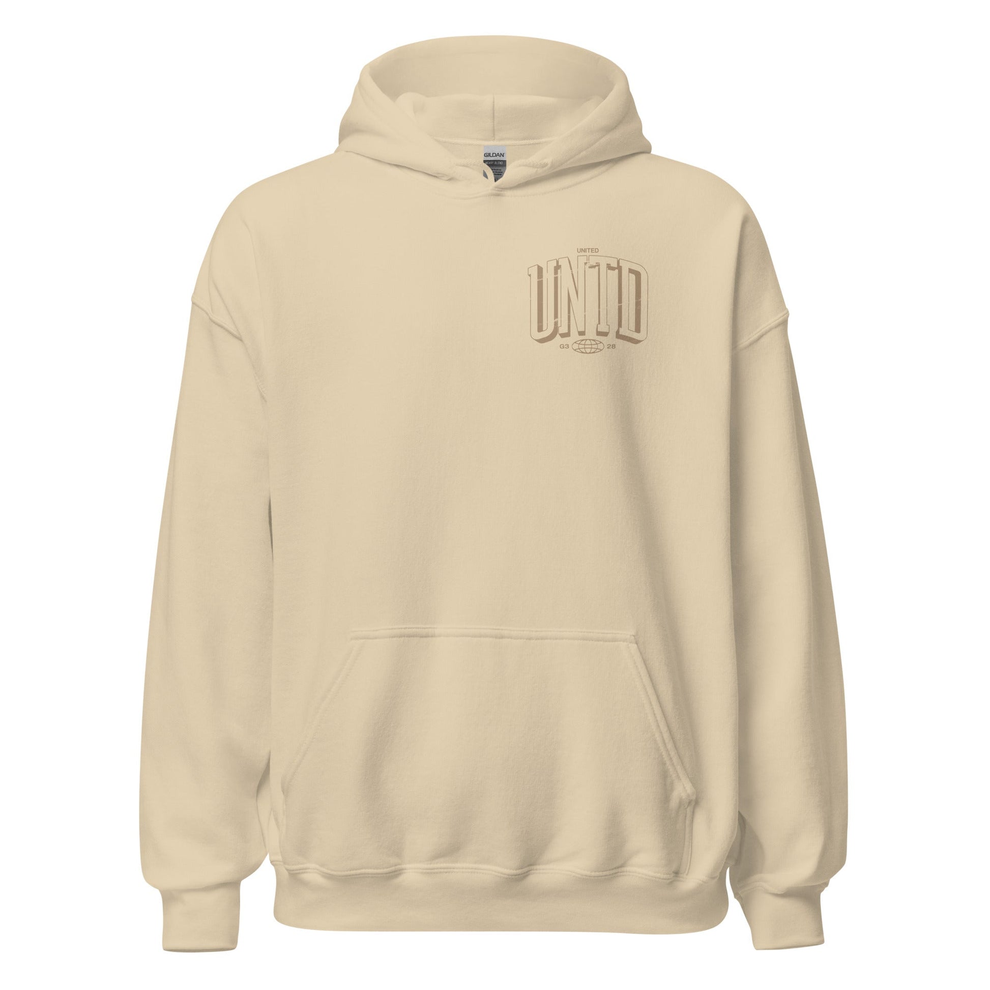 Sand The Tall UNTD Hoodie, Front, Christian Apparel