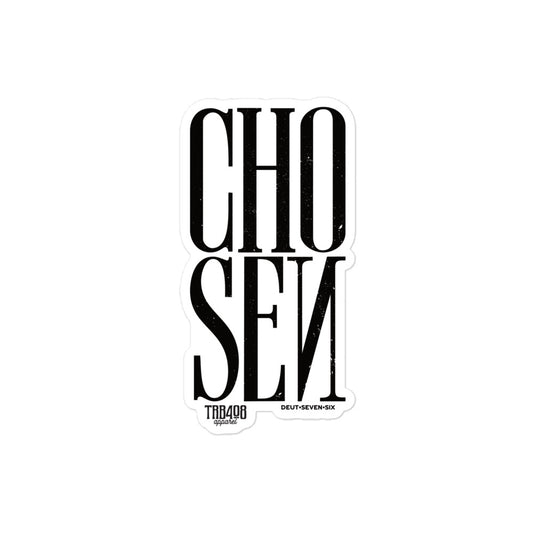 Chosen Sticker, Front, Christian Apparel