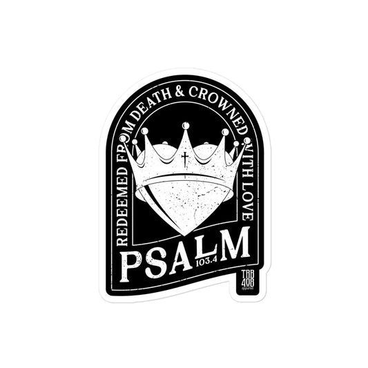 Crowned Heart Sticker, Front, Christian Apparel