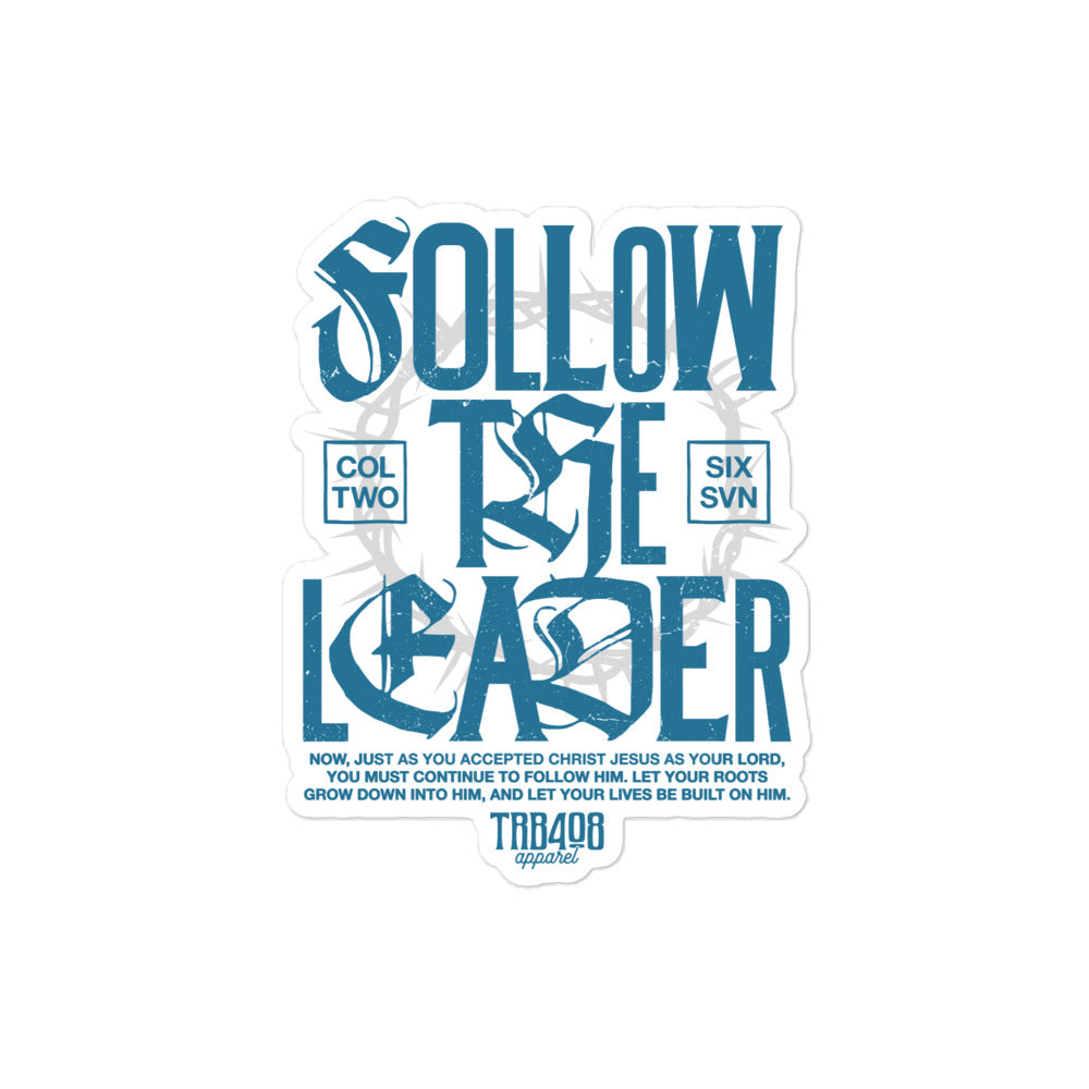 Follow The Leader Sticker, Front, Christian Apparel