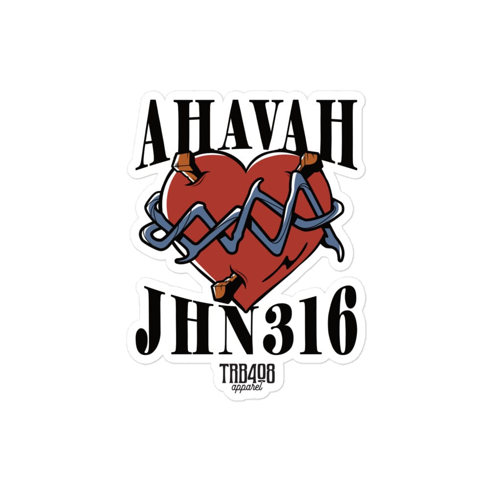 The His Big Love Sticker, Front, Christian Apparel