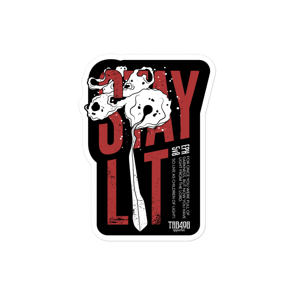 The Lit Sticker, Front, Christian Apparel