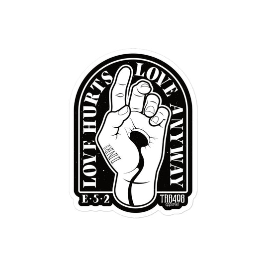 Love Anyway Sticker, Front, Christian Apparel