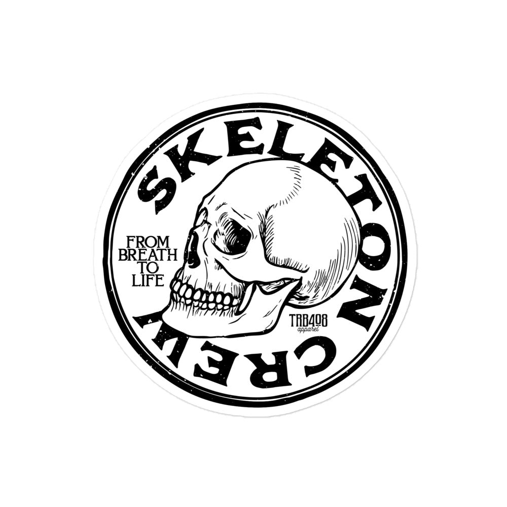 Skeleton Crew Sticker, Front, Christian Apparel