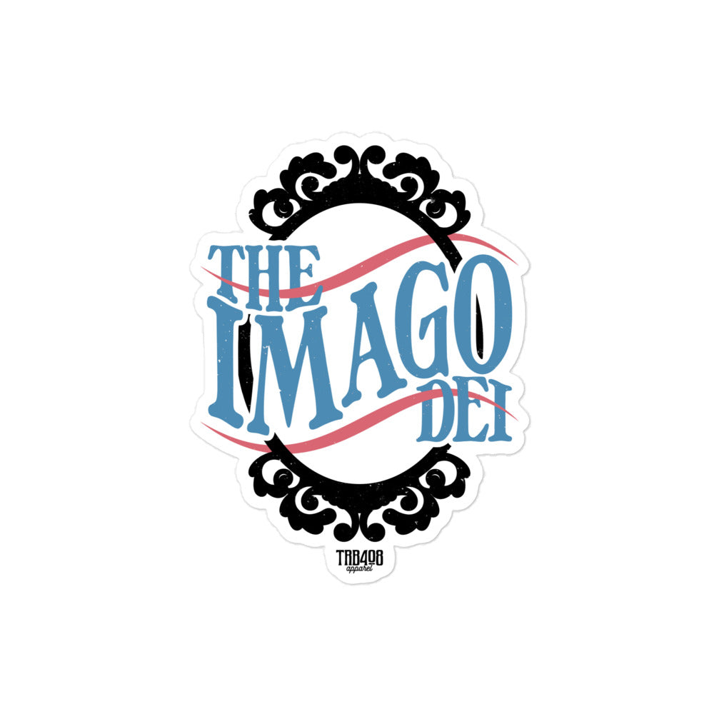 The Imago Dei Sticker, Front, Christian Apparel