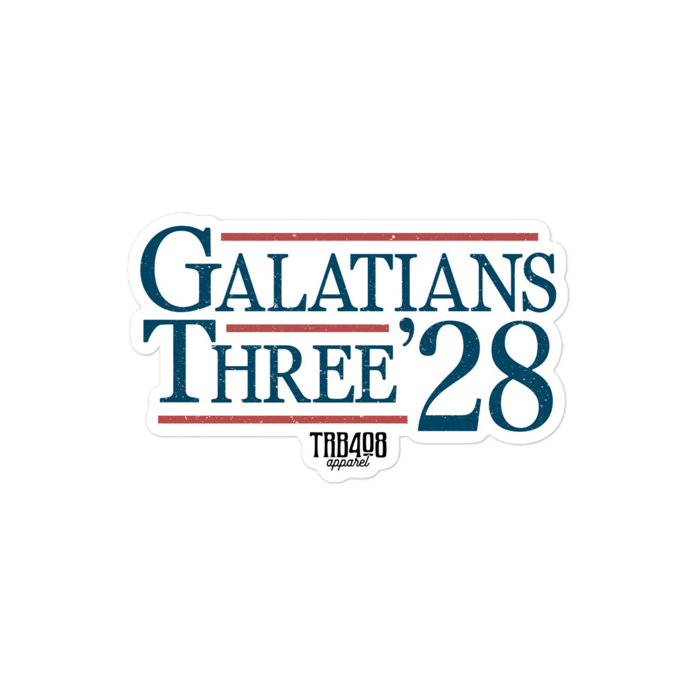 Tribe '28 Sticker, Front, Christian Apparel