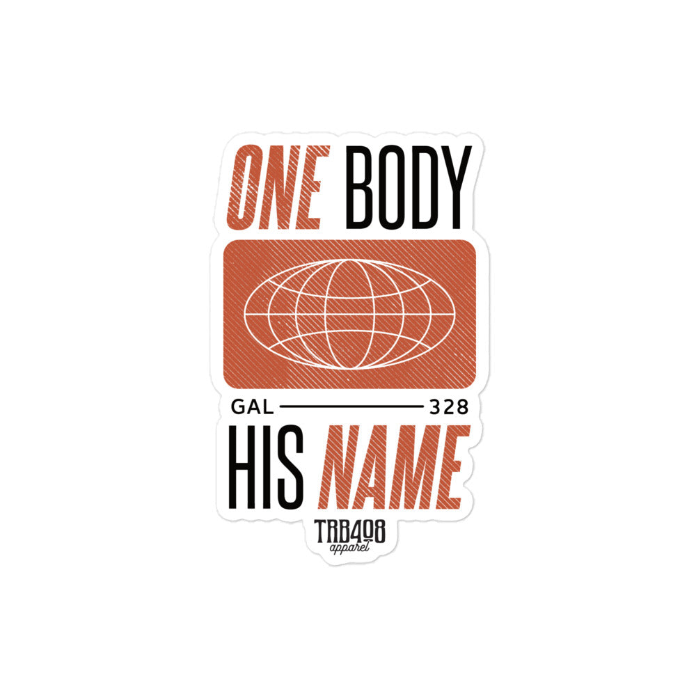 Tribe Globe Sticker, Front, Christian Apparel