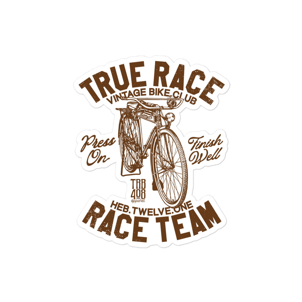 True Race Sticker, Front, Christian Apparel