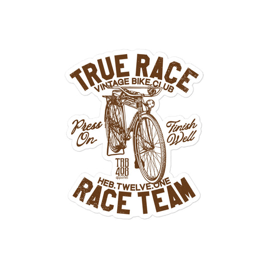 True Race Sticker, Front, Christian Apparel