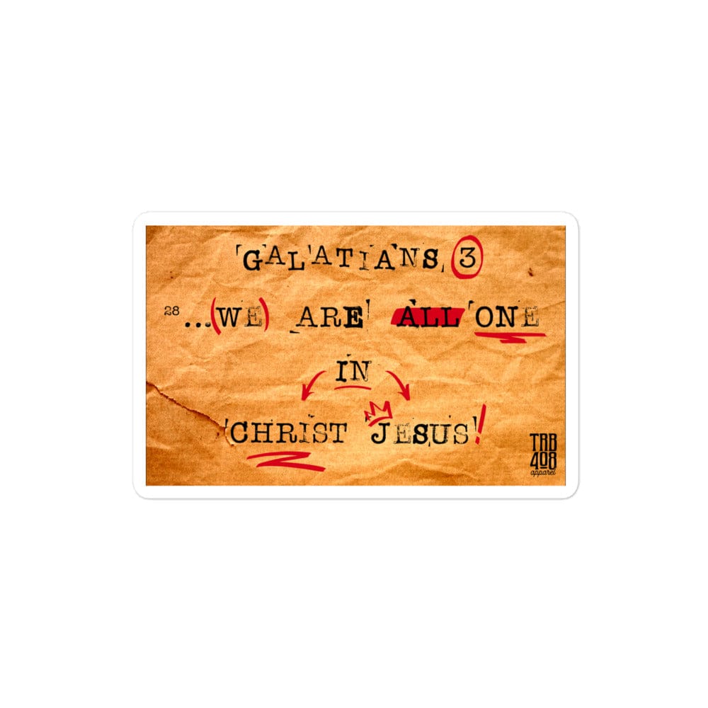 The We Are One Sticker, Front, Christian Apparel