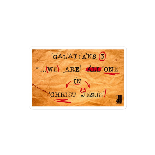 The We Are One Sticker, Front, Christian Apparel