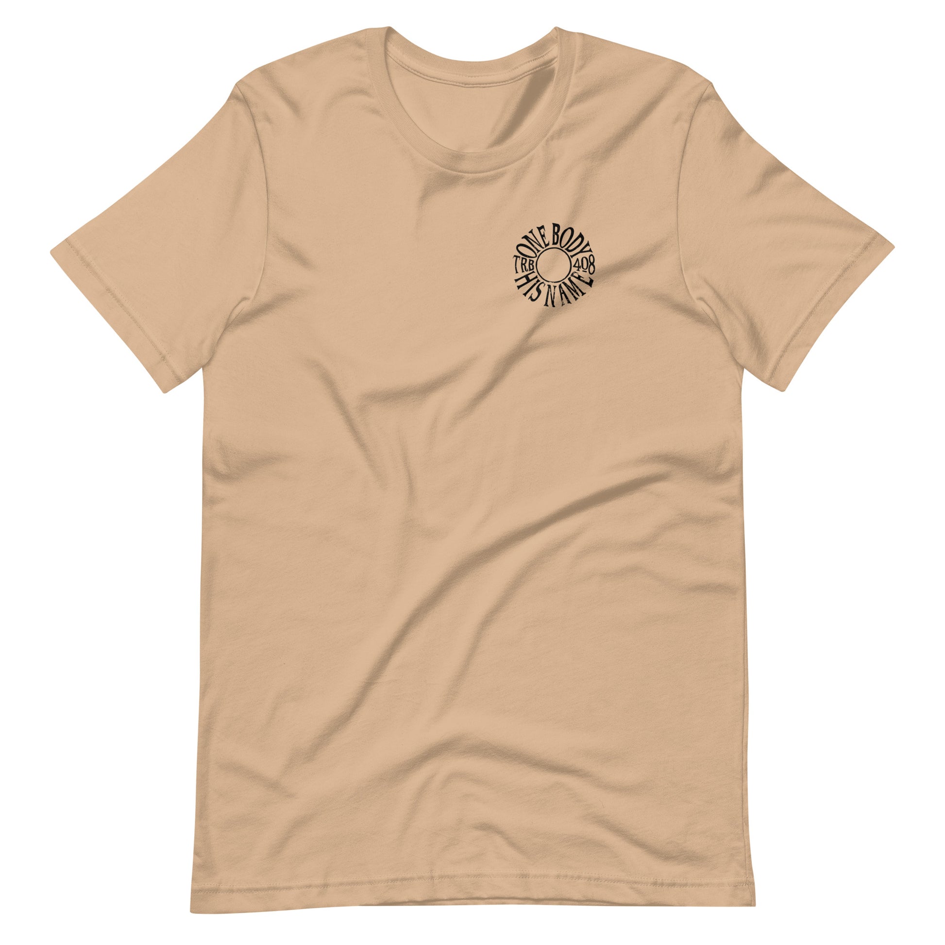 Tan short sleeve The TRIBE Tee, Front, Christian Apparel