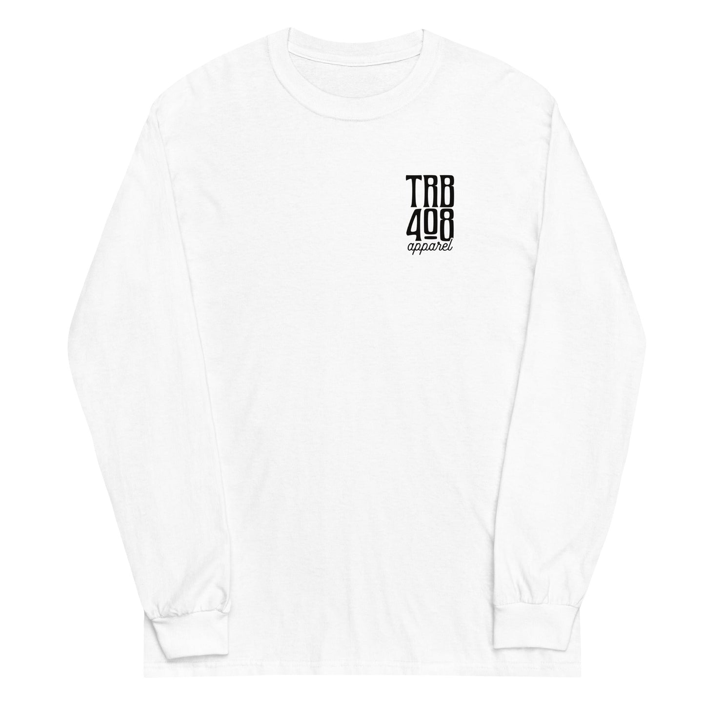 White long sleeve YHWH Flag Tee, Front, Christian Apparel