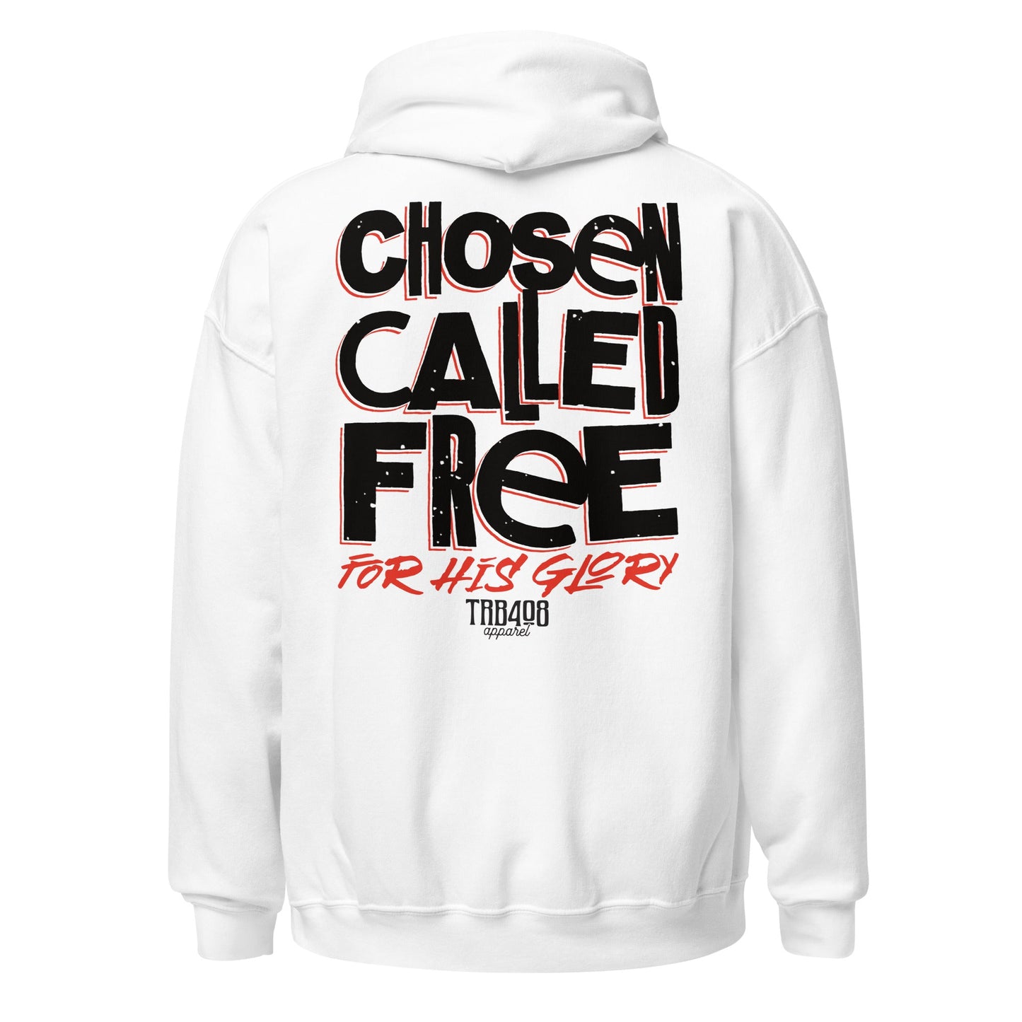 White CCFG Hoodie, Back, Christian Apparel