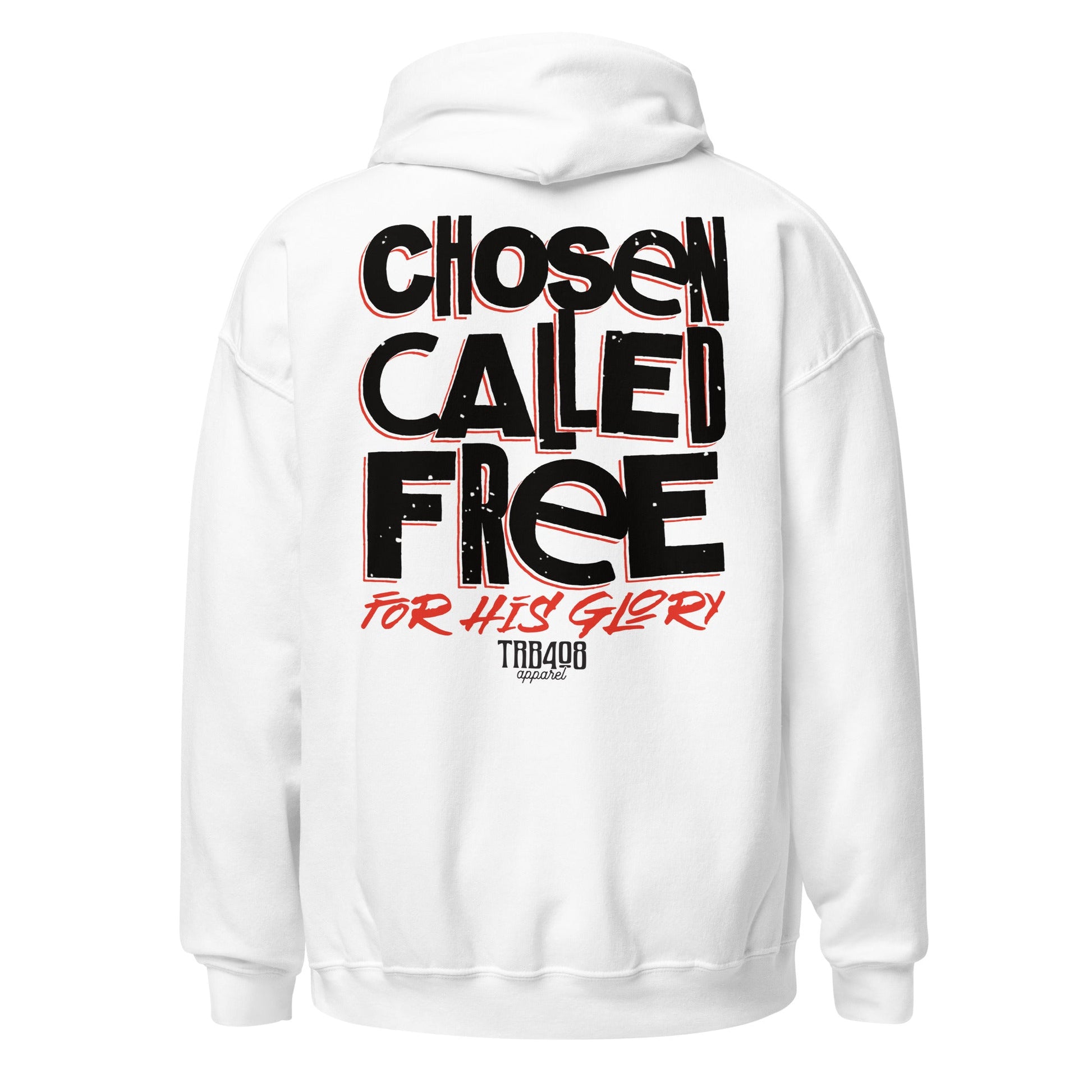 White CCFG Hoodie, Back, Christian Apparel