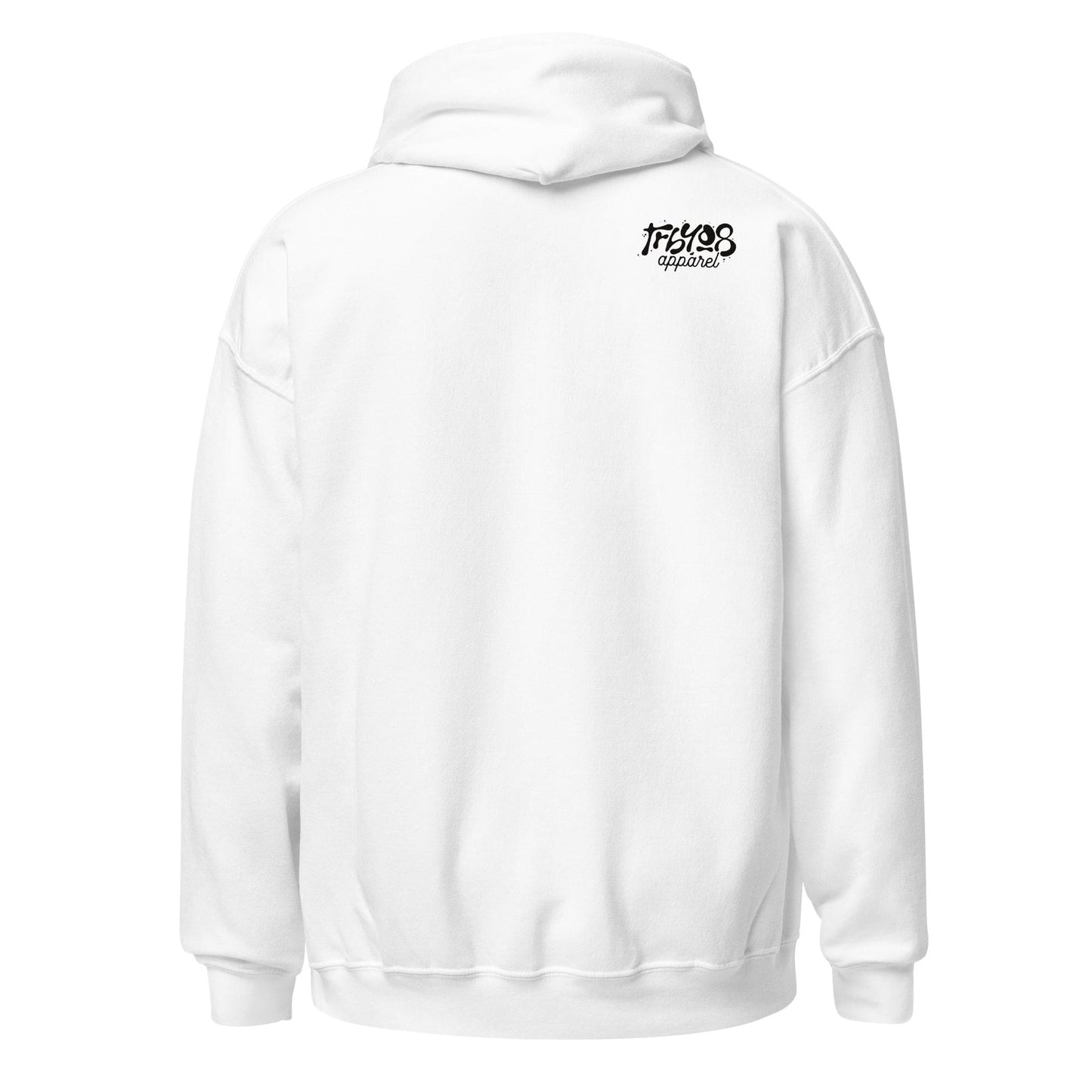 White Let's Go Hoodie, Back, Christian Apparel