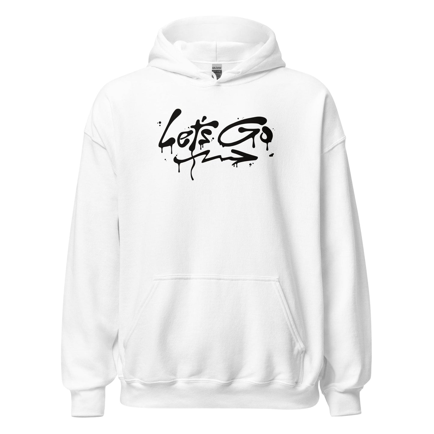 White Let's Go Hoodie, Front, Christian Apparel