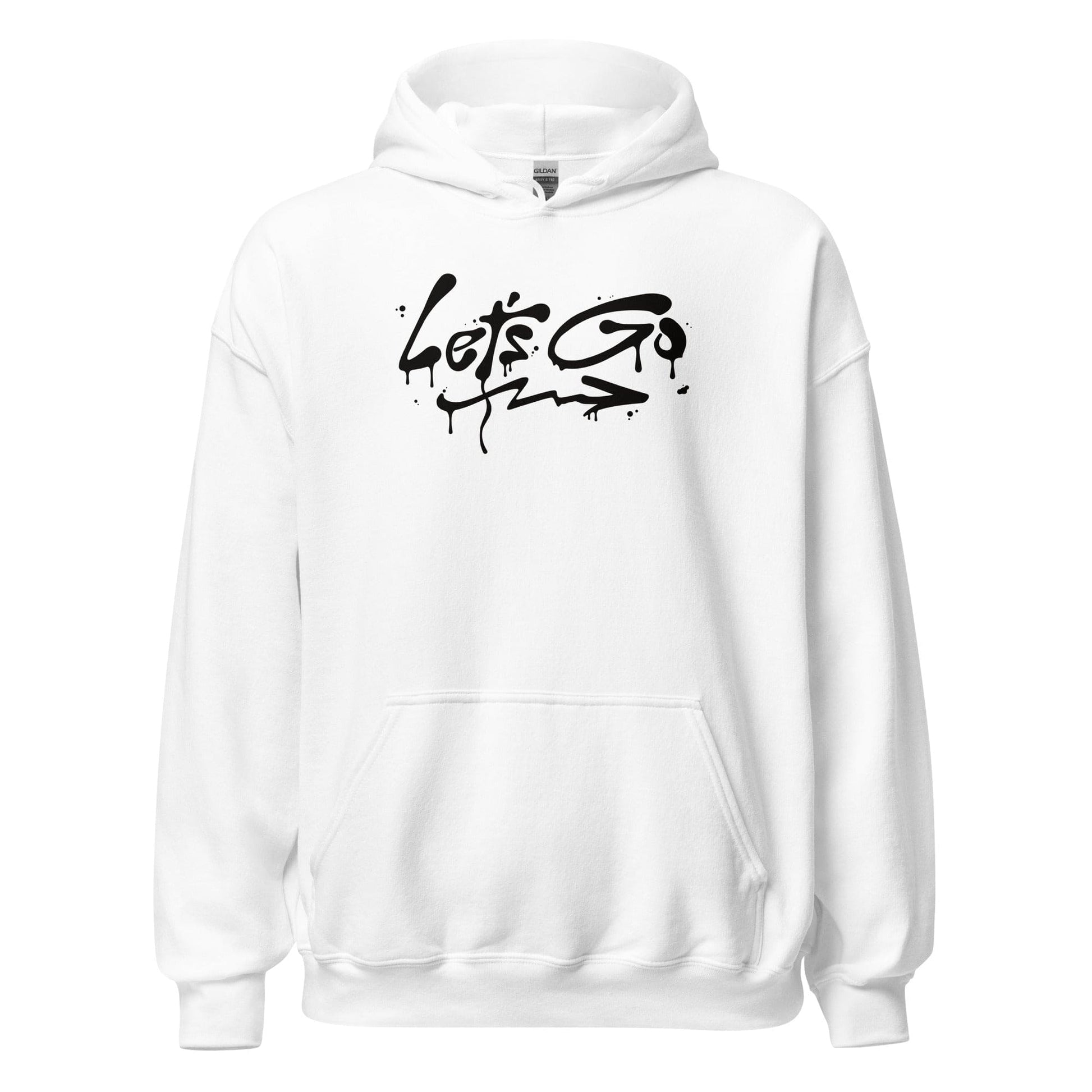 White Let's Go Hoodie, Front, Christian Apparel
