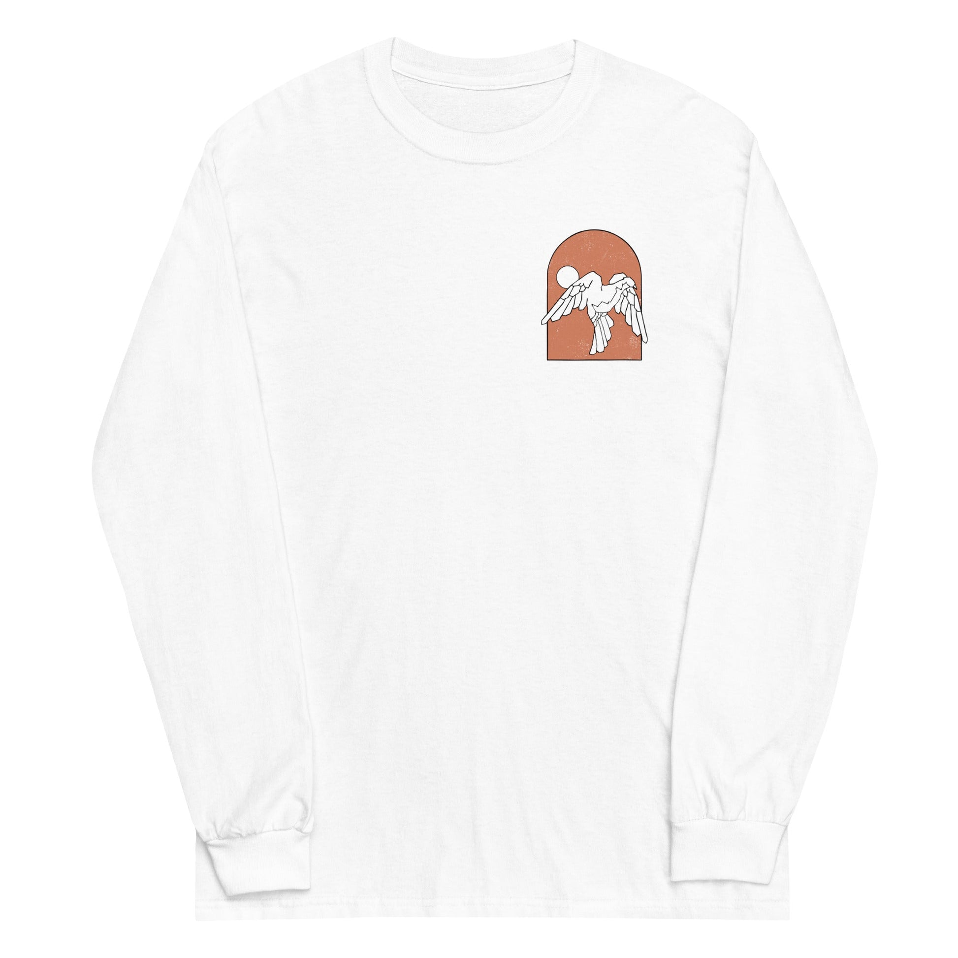 White long sleeve Alive In Christ Tee, Front, Christian Apparel