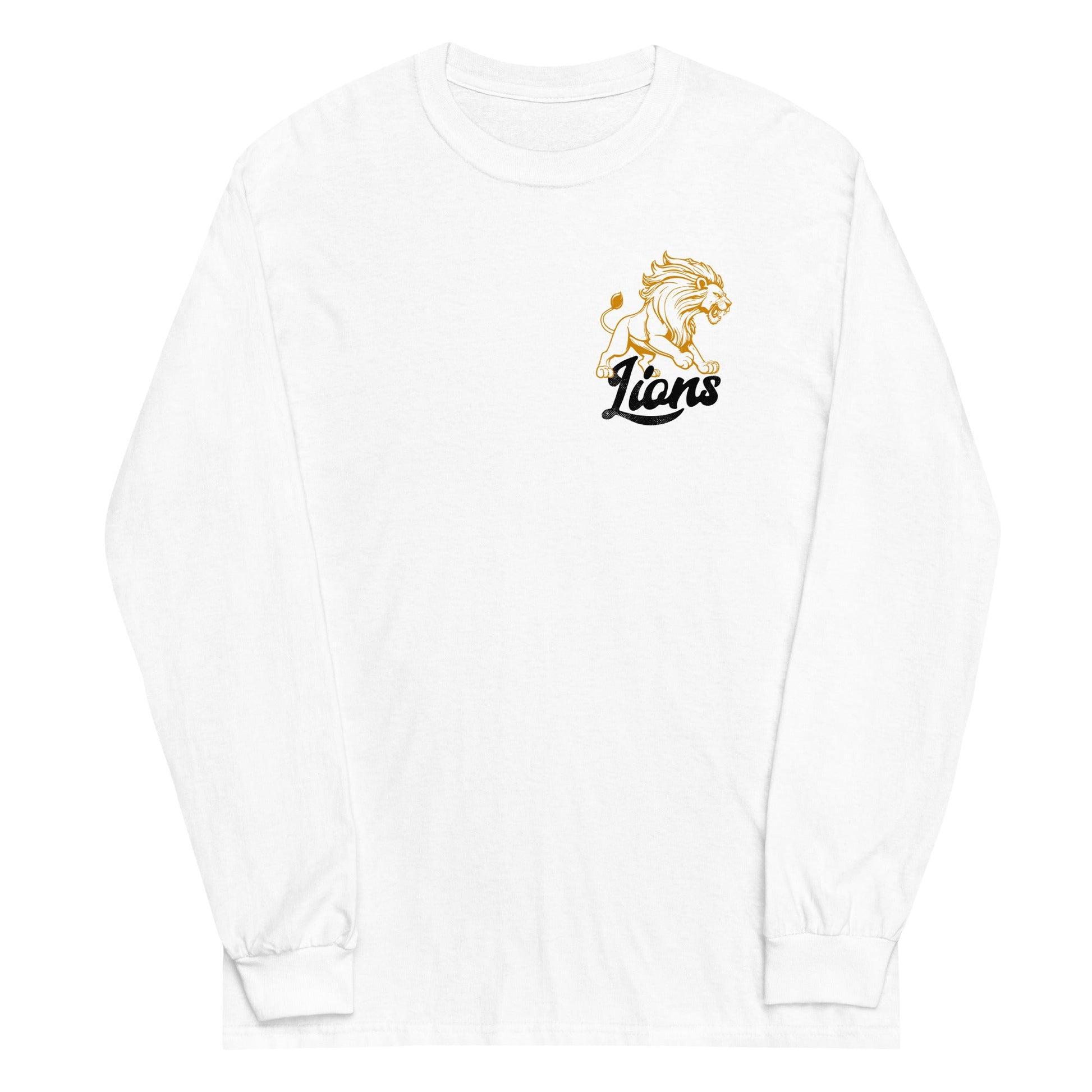 White long sleeve Bold As Lions Tee, Front, Christian Apparel