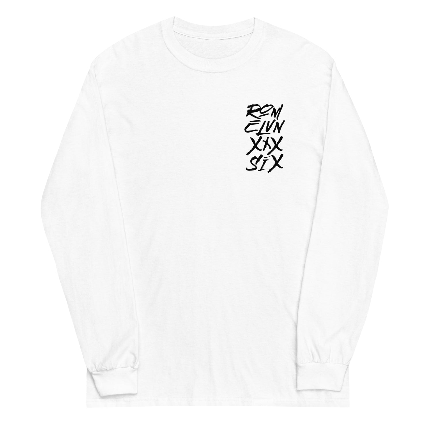 White long sleeve Dust & Glory Tee, Front, Christian Apparel