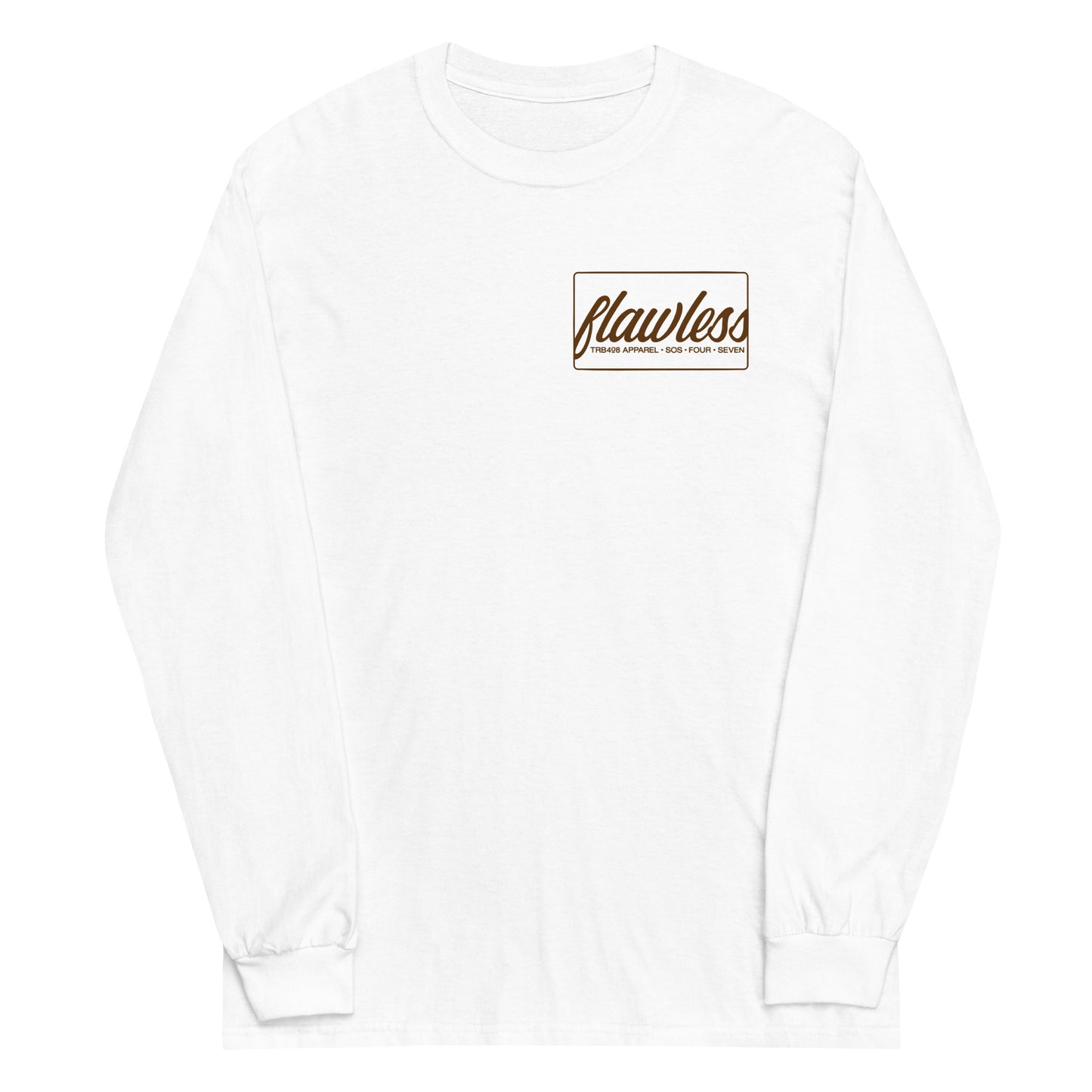 White long sleeve Flawless Rose 2.0 Tee, Front, Christian Apparel