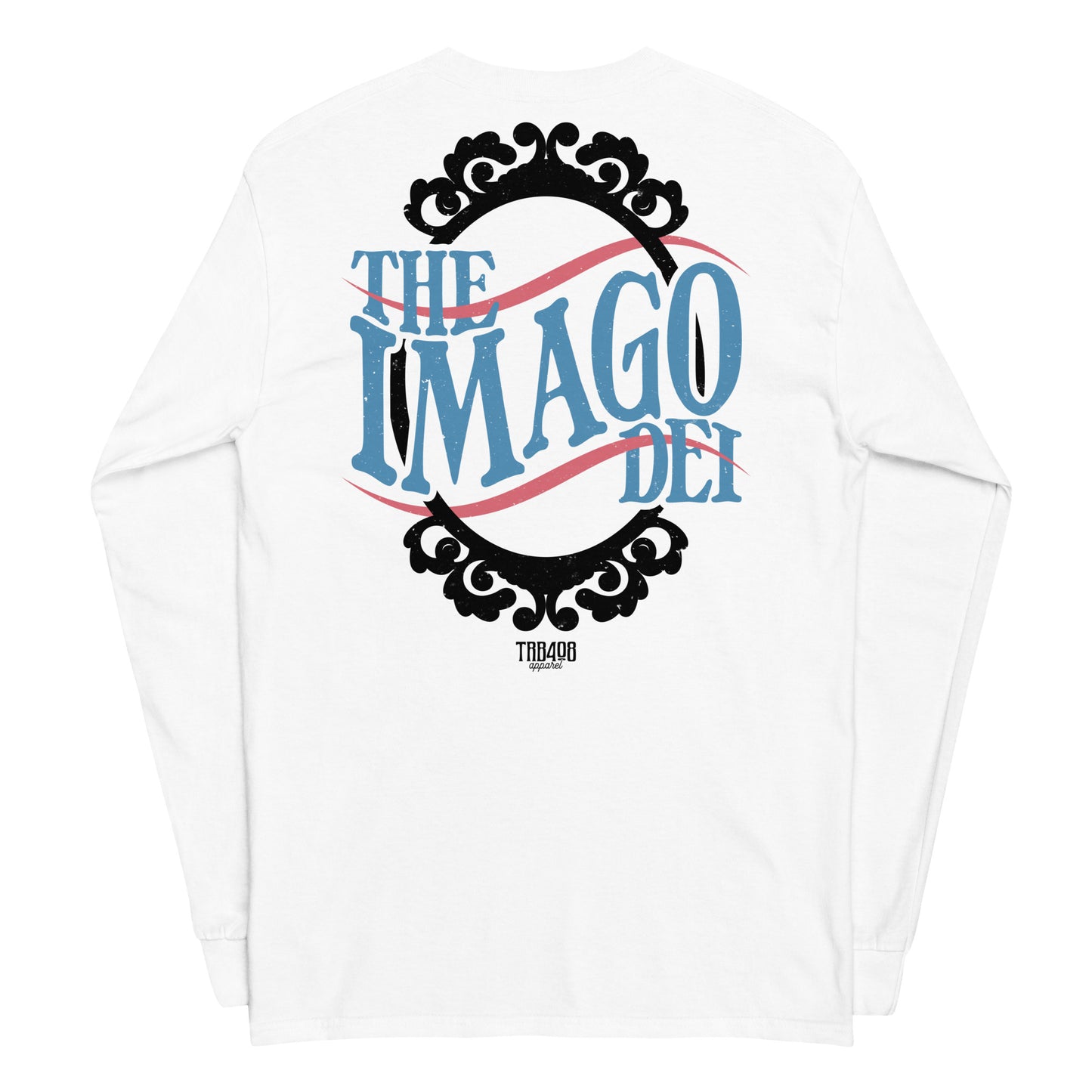White long sleeve The Imago Dei Tee, Back, Christian Apparel