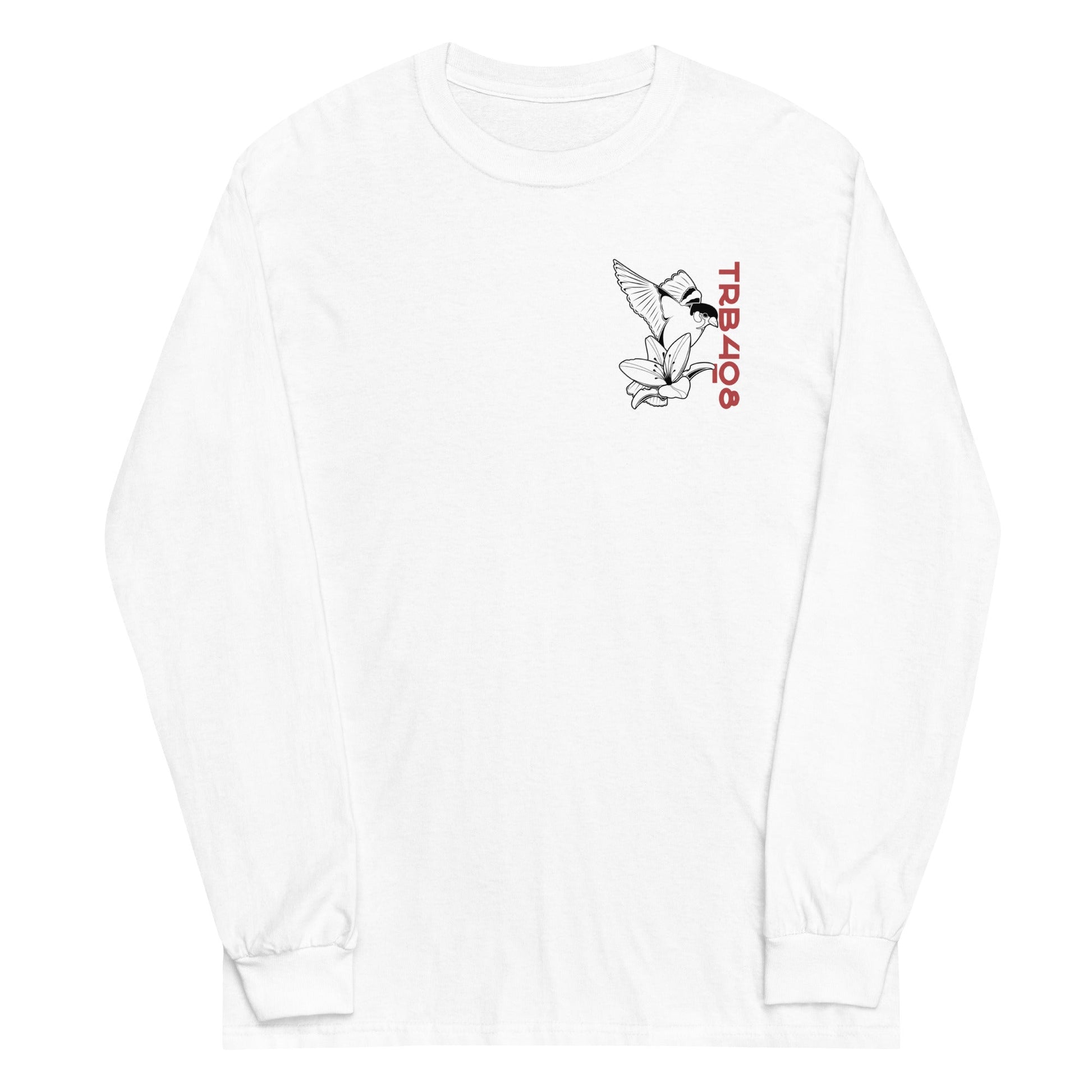 White long sleeve Sparrow & Lily Tee, Front, Christian Apparel