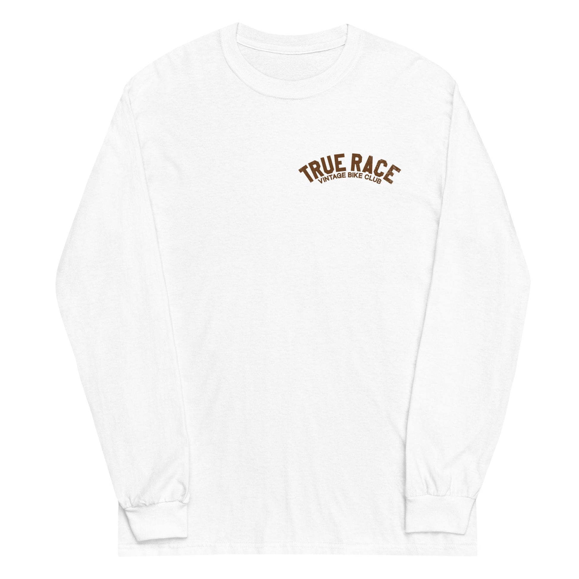 White long sleeve True Race Tee, Front, Christian Apparel