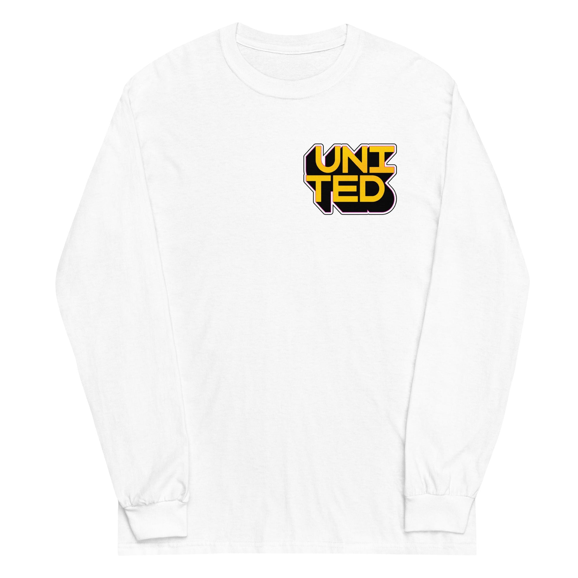 White long sleeve United 3D Tee, Front, Christian Apparel