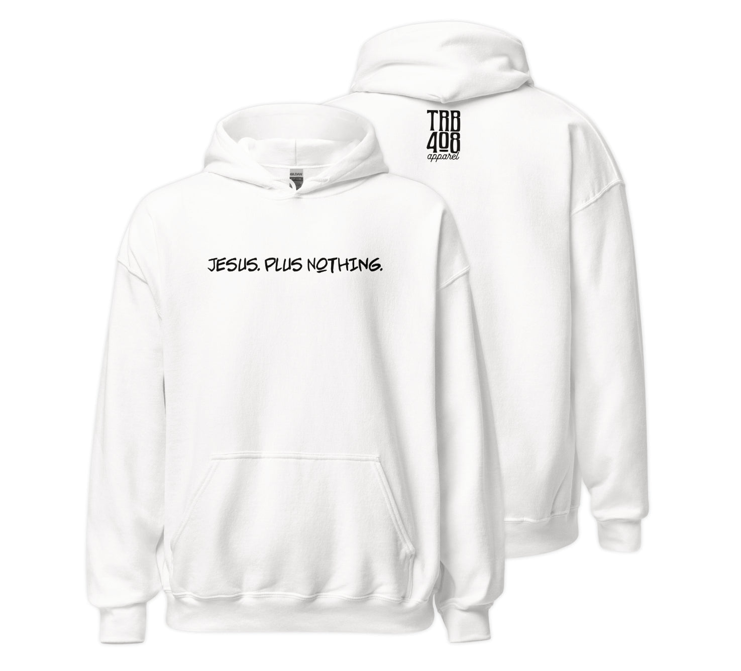White Nothing Hoodie, Front and Back, Christian Apparel