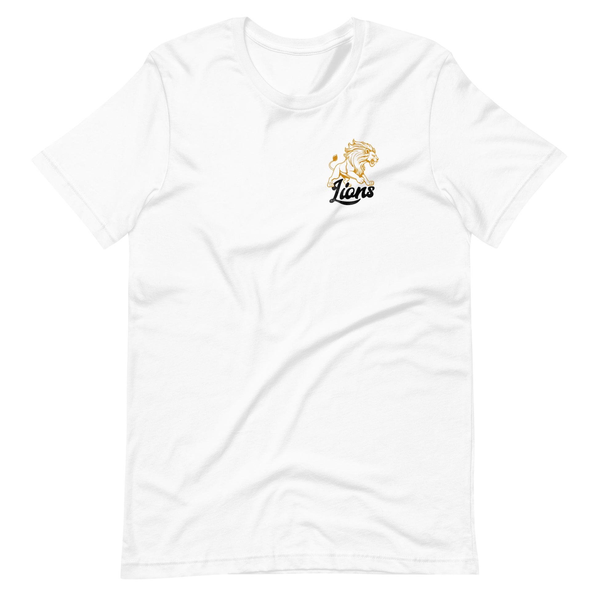 White short sleeve Bold As Lions Tee, Front, Christian Apparel
