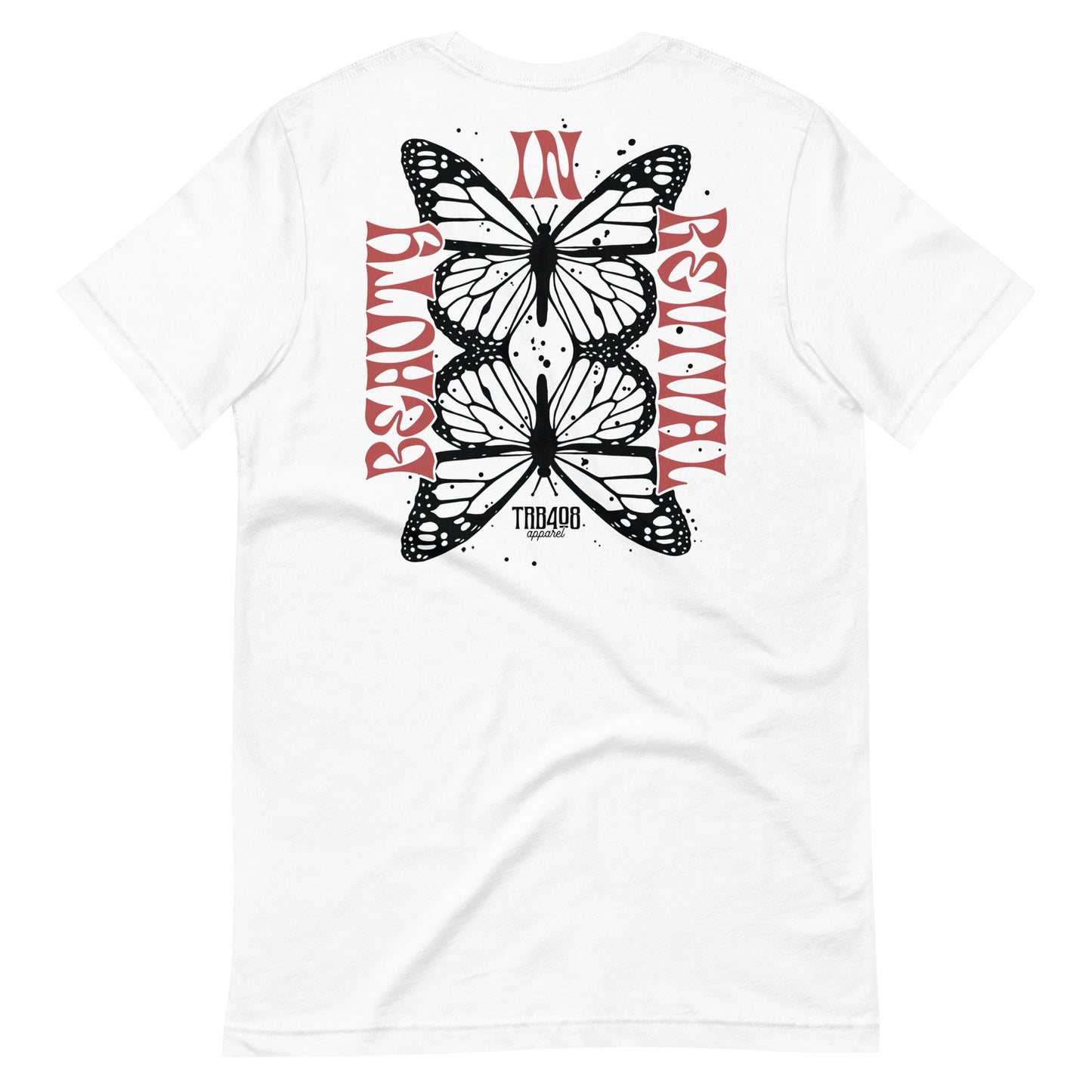 White short sleeve Butterfly Tee, Back, Christian Apparel