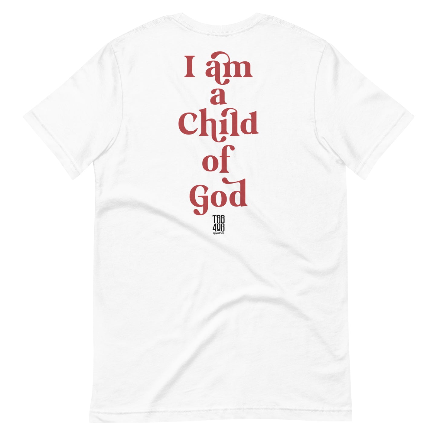 White short sleeve Child Of God Tee, Back, Christian Apparel