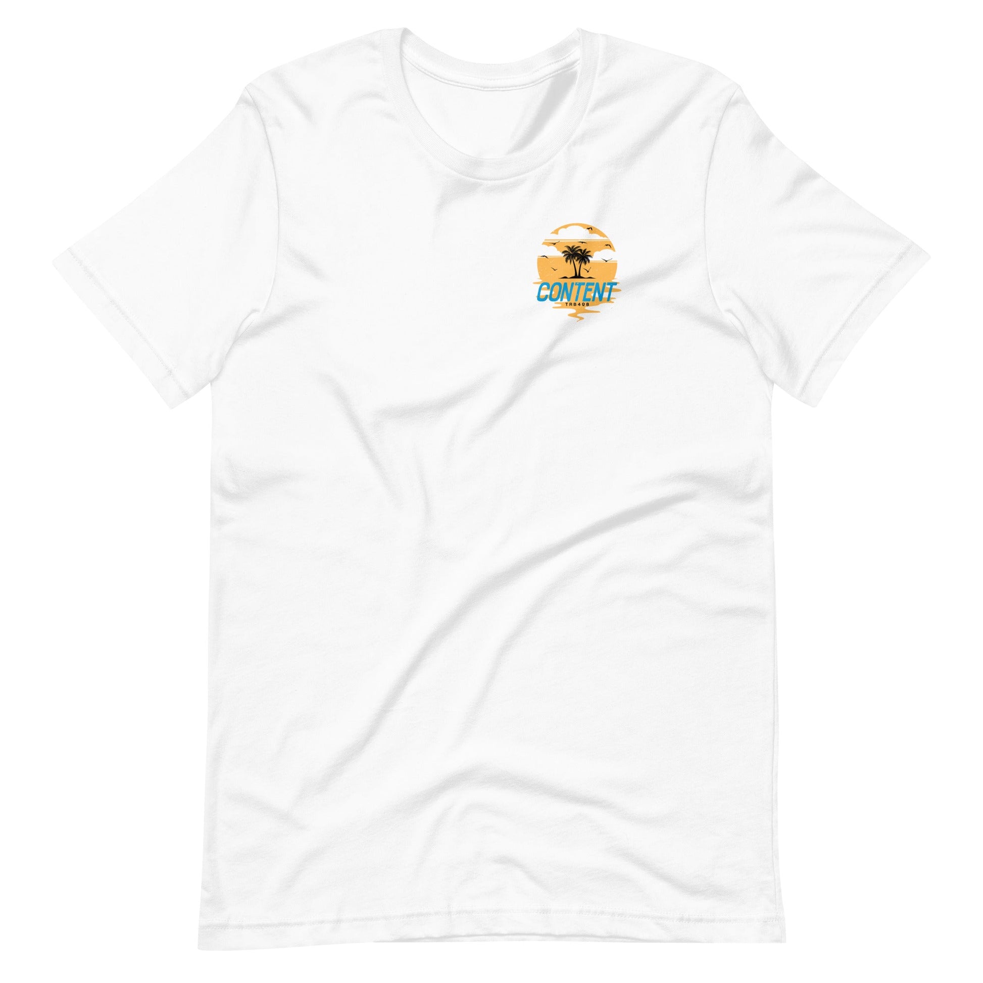 White short sleeve Content Tee, Front, Christian Apparel