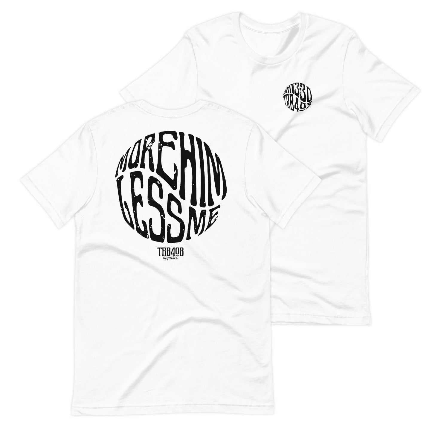 White short sleeve He Is Greater Tee, Front and Back, Christian Apparel