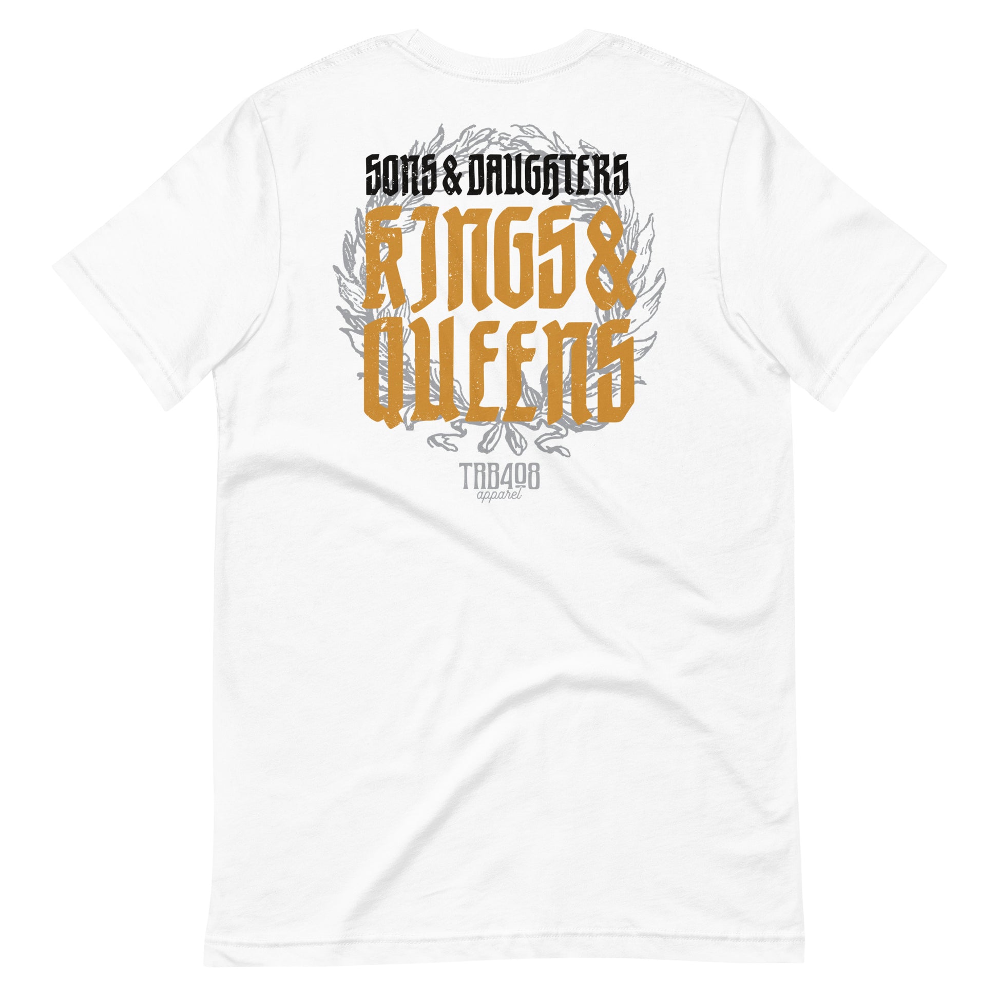 White short sleeve Heirs Tee, Back, Christian Apparel