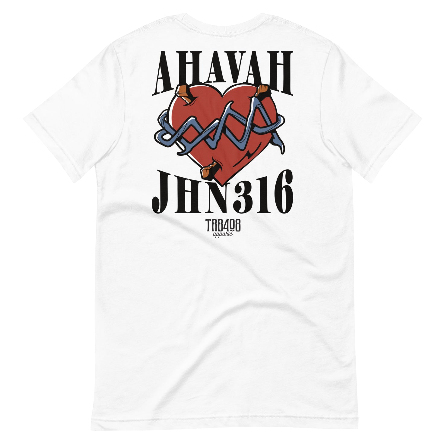 White short sleeve His Big Love Tee, Back, Christian Apparel