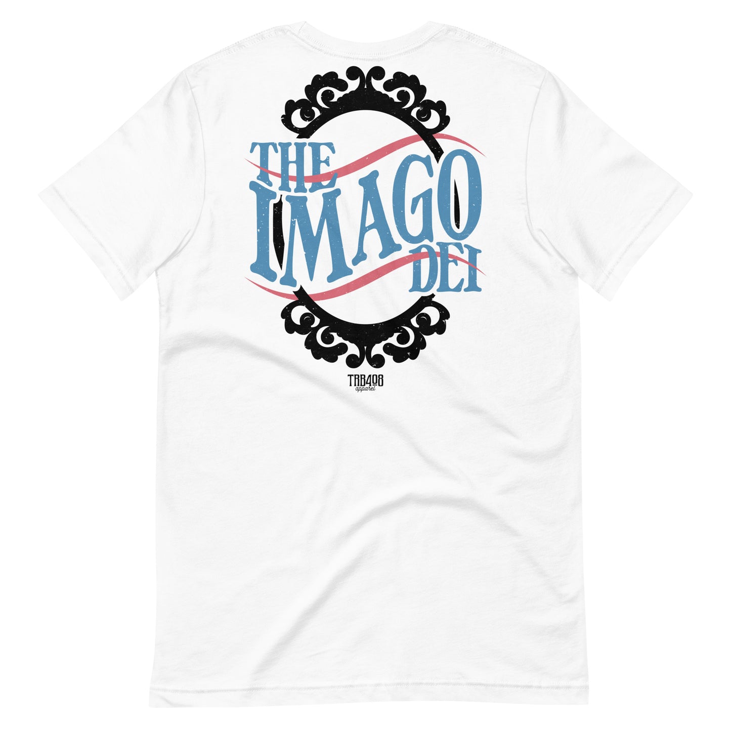 White short sleeve Imago Dei Tee, Back, Christian Apparel