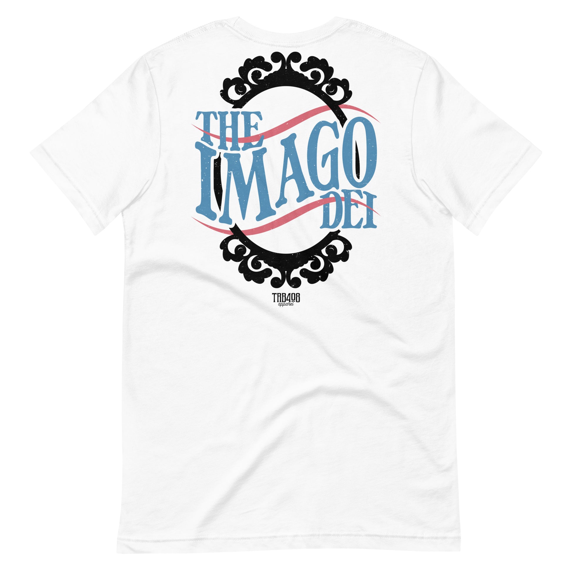 White short sleeve Imago Dei Tee, Back, Christian Apparel