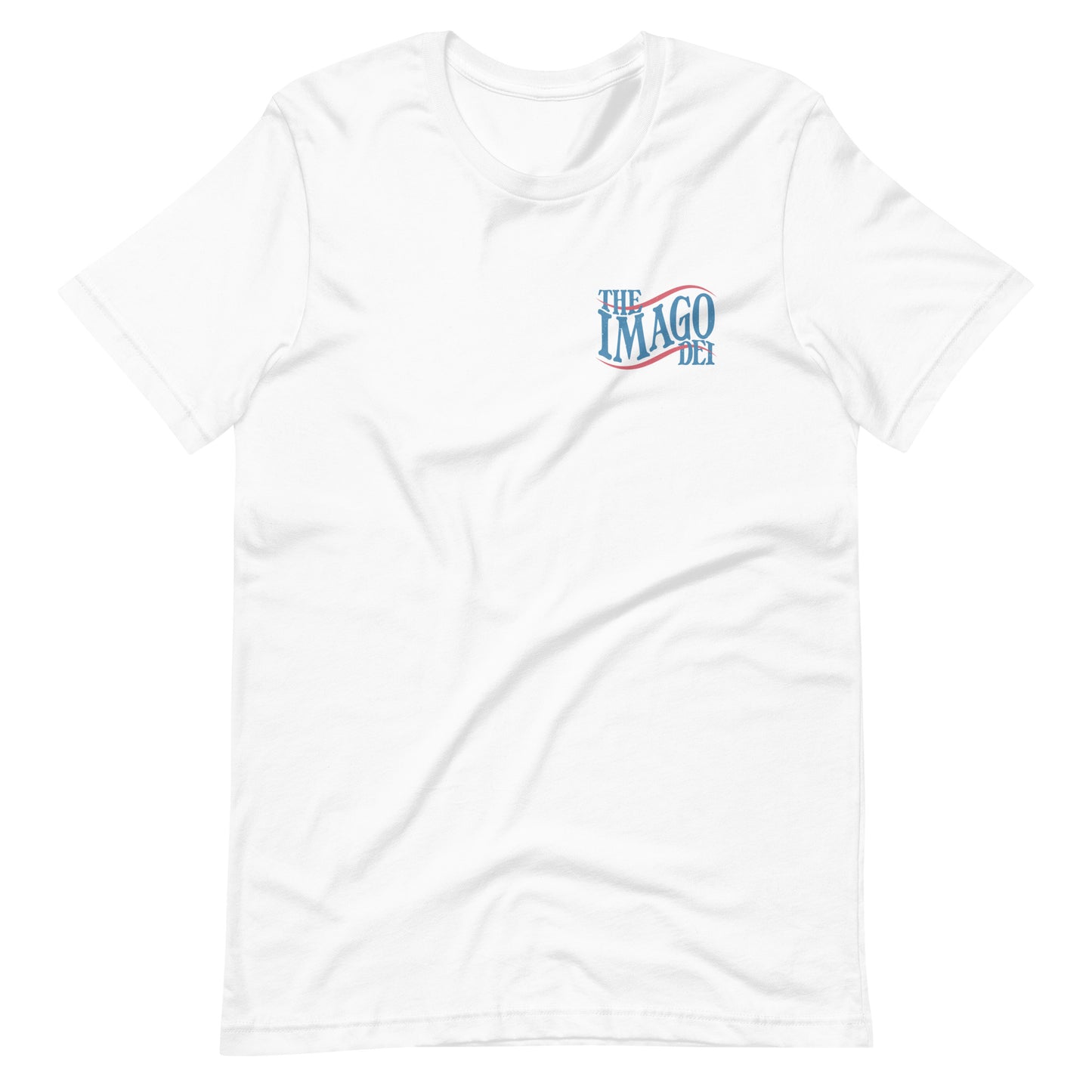 White short sleeve Imago Dei Tee, Front, Christian Apparel