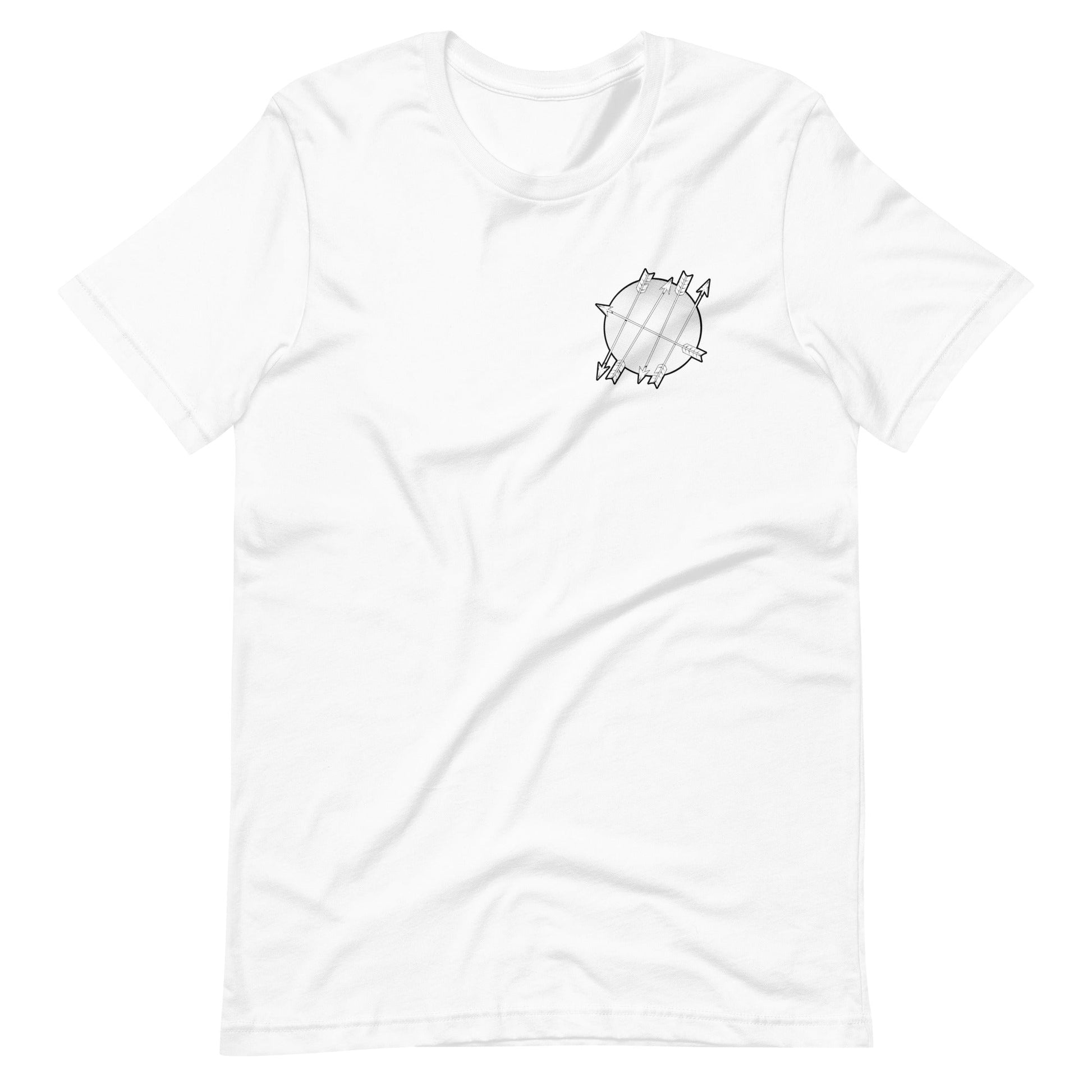 White short sleeve Never Settle Tee, Front, Christian Apparel