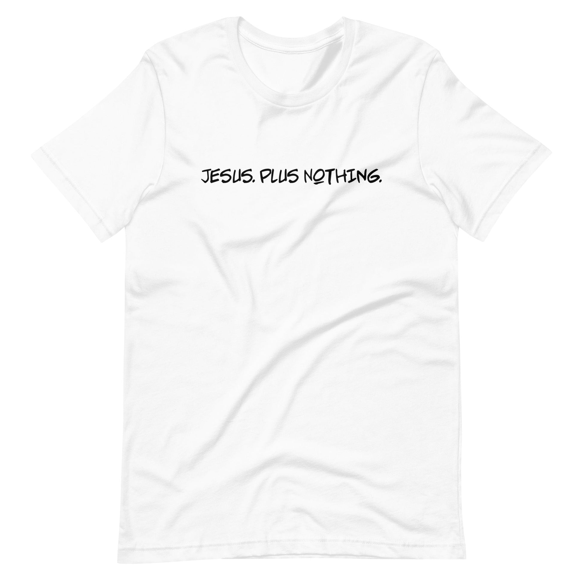 White short sleeve Nothing Tee, Front, Christian Apparel