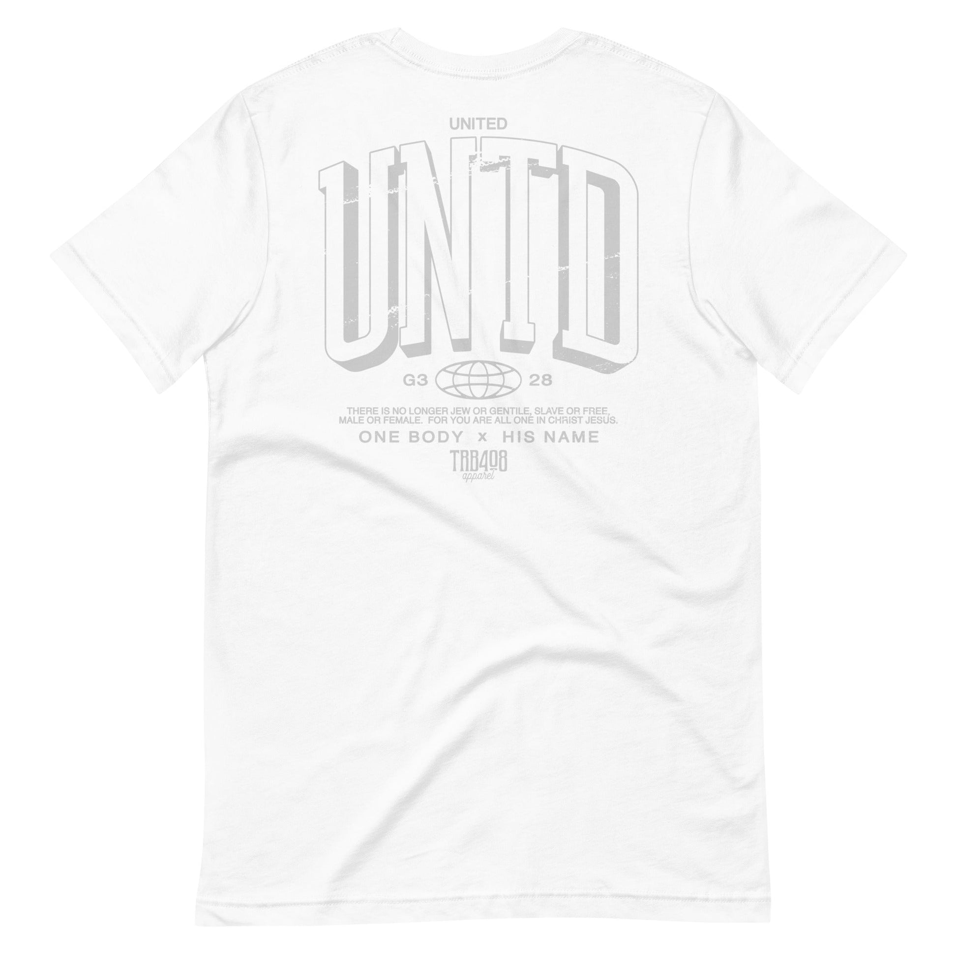 White short sleeve The Tall UNTD Tee, Back, Christian Apparel