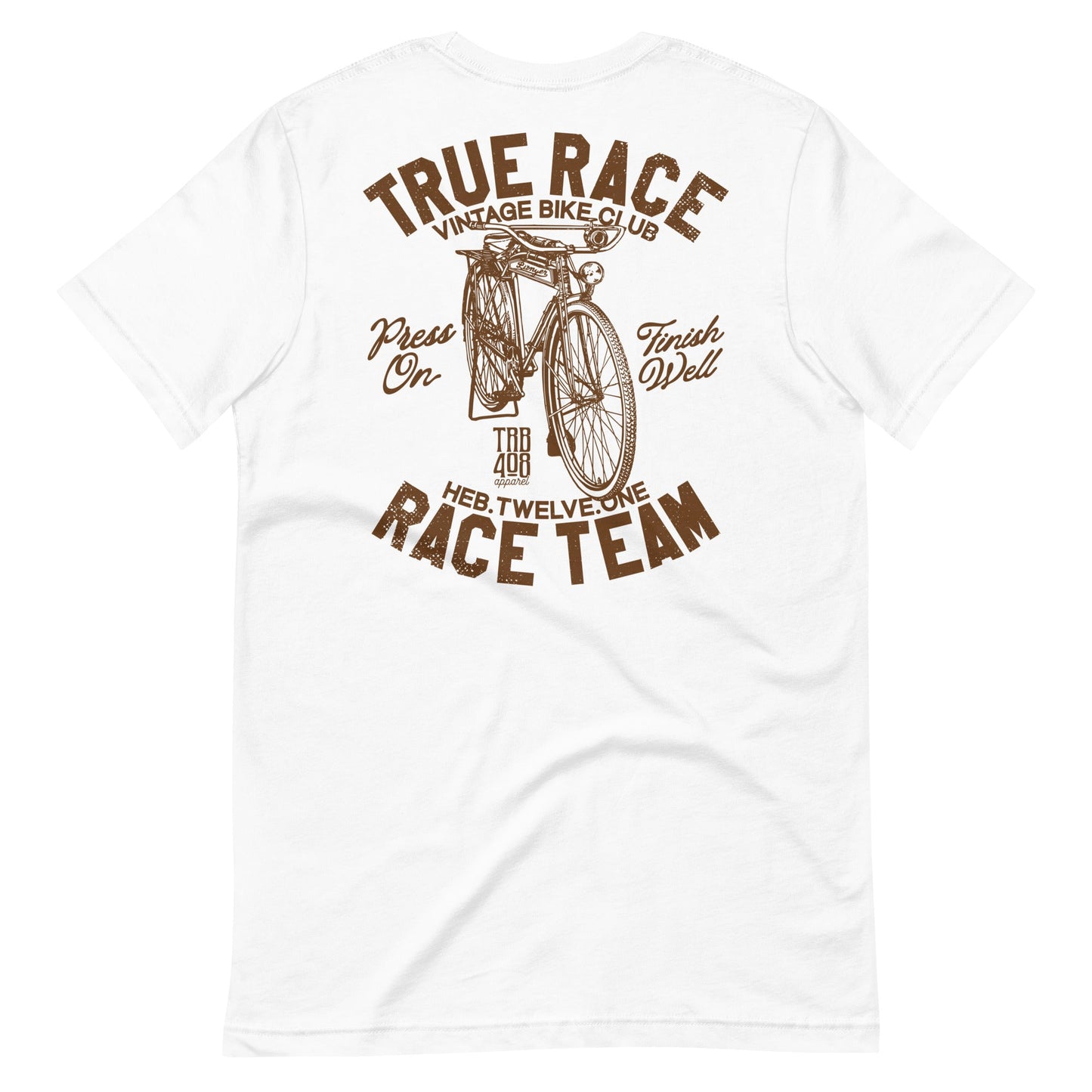 White short sleeve True Race Tee, Back, Christian Apparel