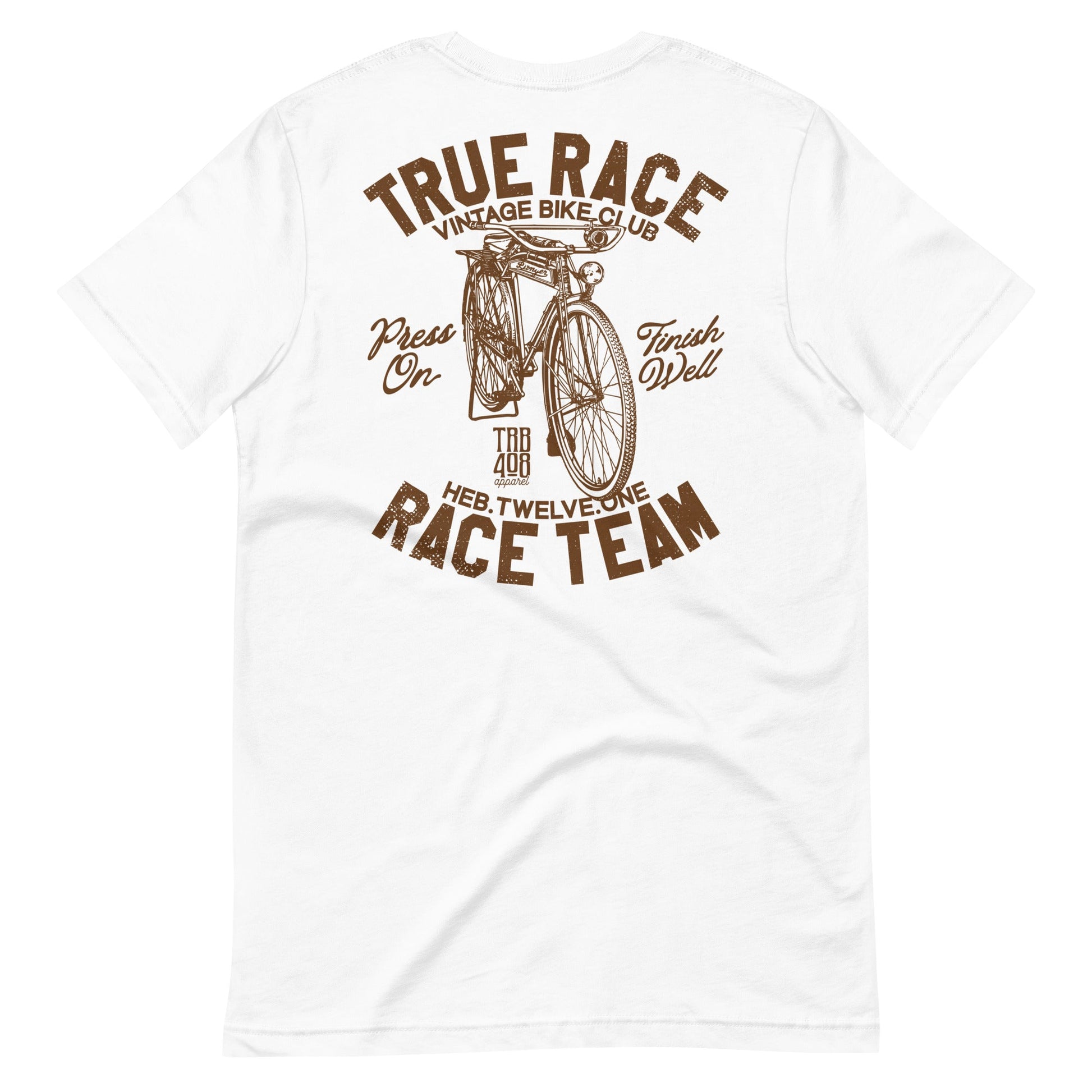 White short sleeve True Race Tee, Back, Christian Apparel