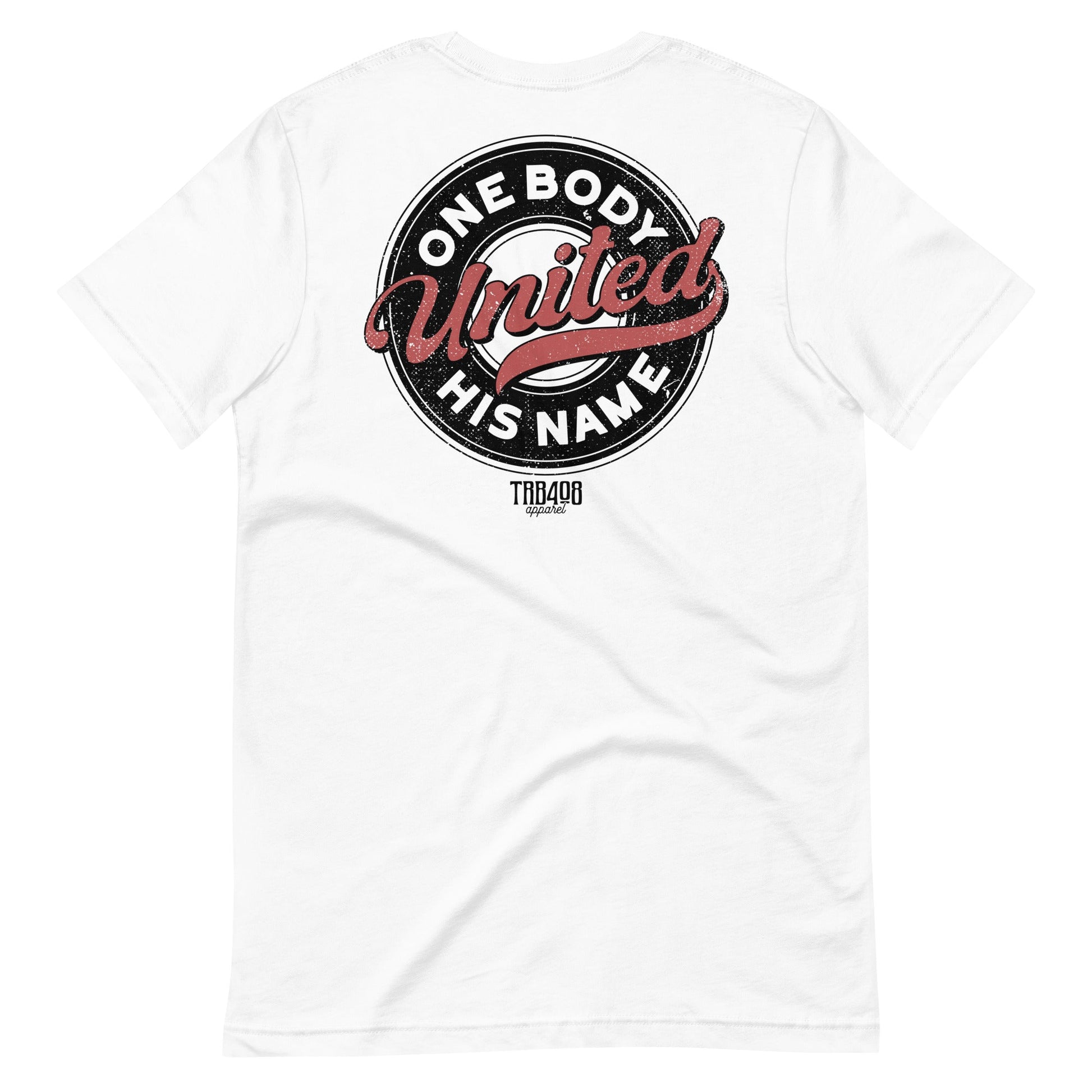 White short sleeve United Retro Ring Tee, Back, Christian Apparel