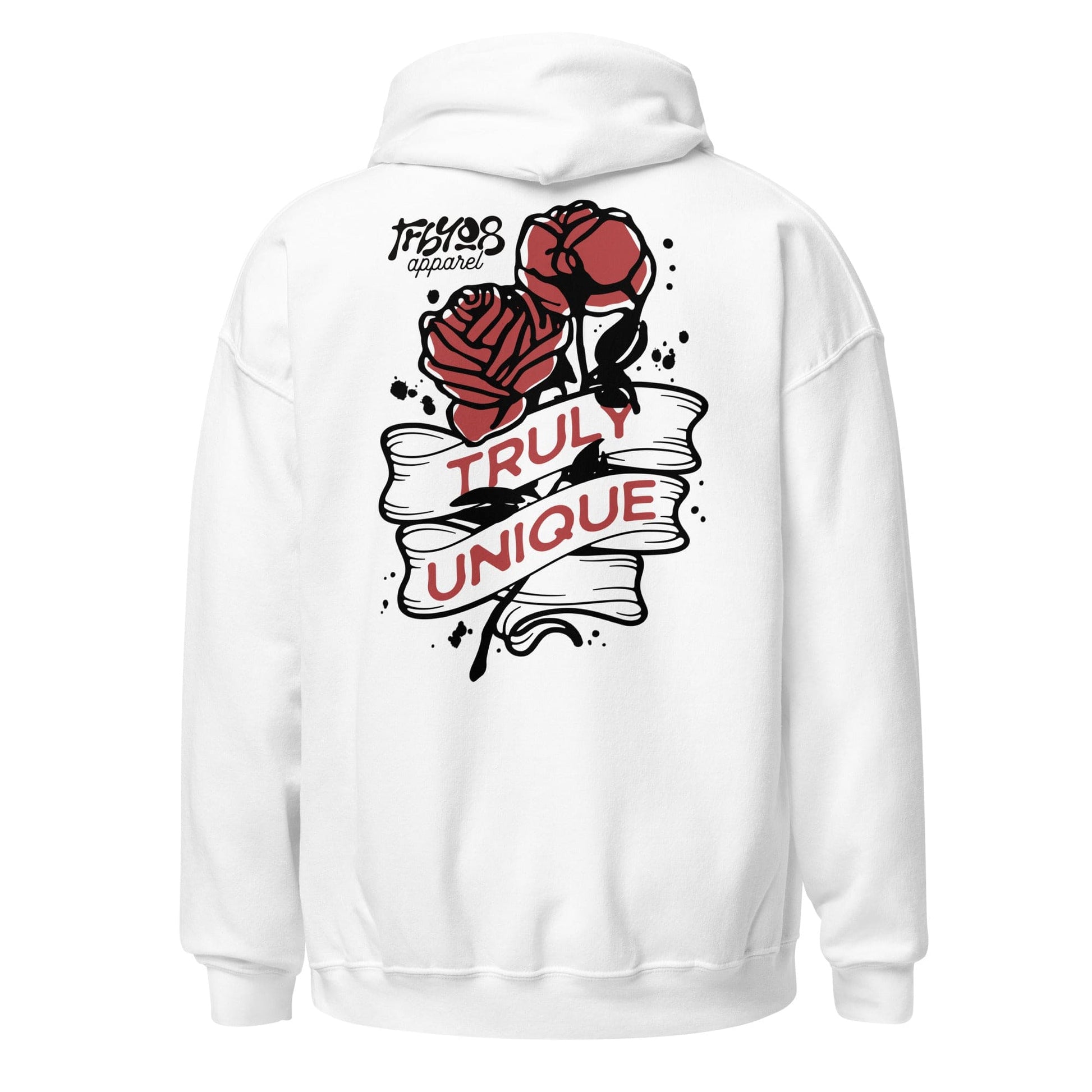 White Unique Hoodie, Back, Christian Apparel
